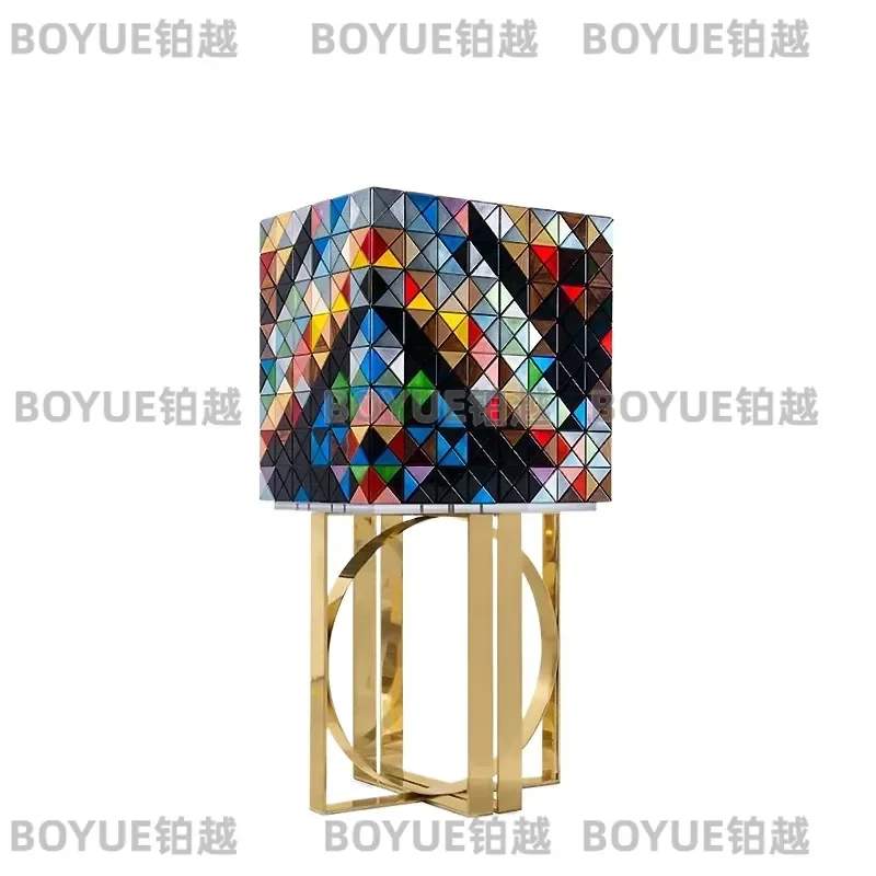 Luxury Stainless Steel Wine Cabinet Hand Painted Decorative Wall Mounted Solid Wood Locker Living Room Display Rack Creative