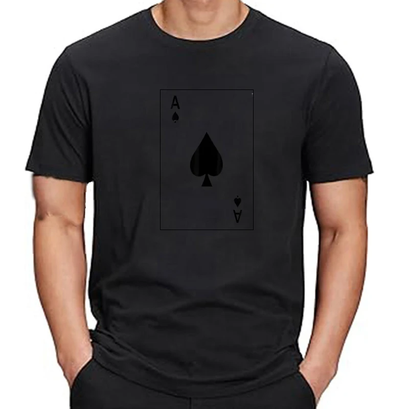 Zanof-T-shirt de cart de poker Blackjack Spad, graphique imprimé personnalisé, imprsion à la demande, chemise drôl