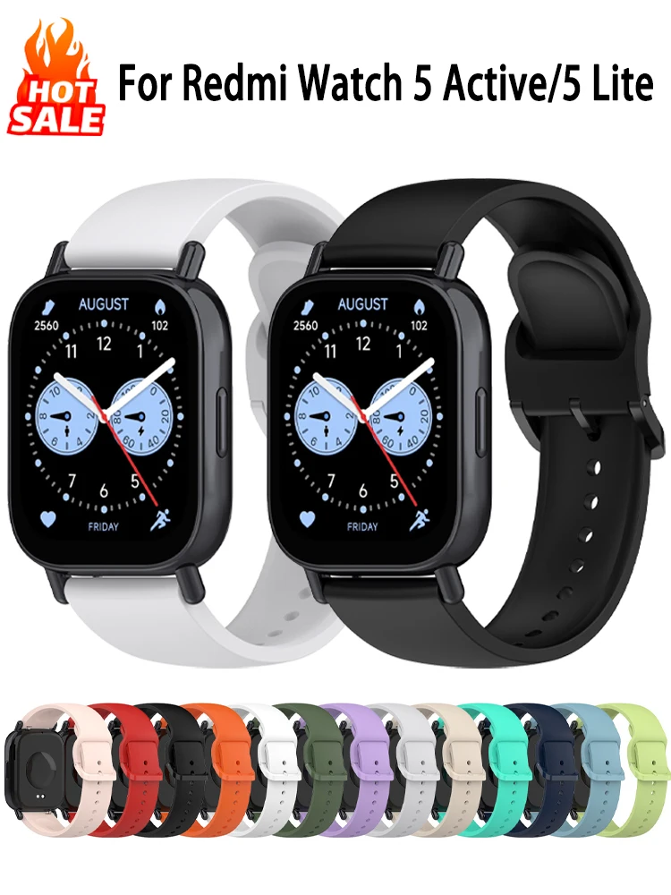 Bracelet en silicone de 22 mm pour Redmi Watch 5 Active/5 Lite SmartWatch, accessoires, bracelet, bracelet de sport Redmi Watch 5 Lite