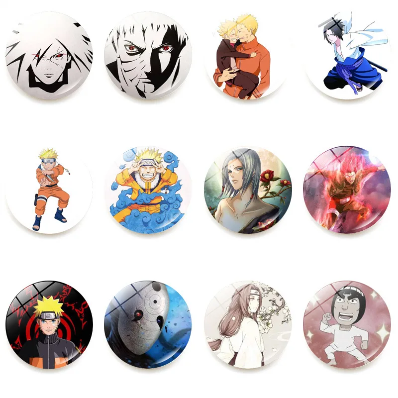 Naruto Sharingan Refrigerator Stickers Anime Surrounding CrystalGlass FurnitureMagnetic StickersDecorations Children\'s ToysGifts