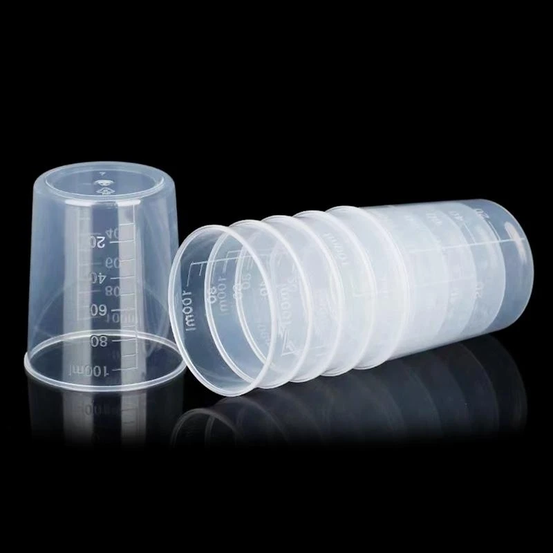 W89C transparente graduado tazas medición Mezcla para cocina epoxi resina pintura 10pcs