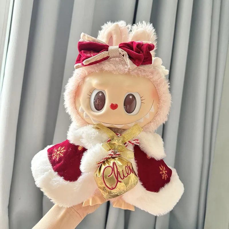 

Только для 38 см, одежда Labubu, кукла Mokoko, праздничное рождественское платье, свитер, милый наряд для девочек, комплект одежды, подарок, без куклы