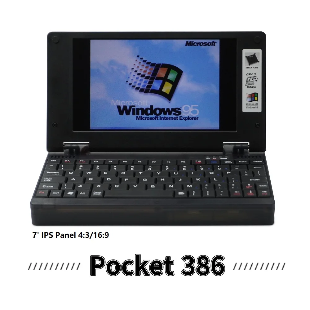 Pocket 386 Retro DOS Computador, 386sx, CPU, Pocket386, Windows Hand386 Atualização