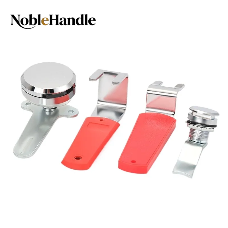 MS172-1 Round Cylinder Cam Lock Flat Lever Handle Lock Industrial Cabinet Door Lock for Electrical Ring Network Cabinet