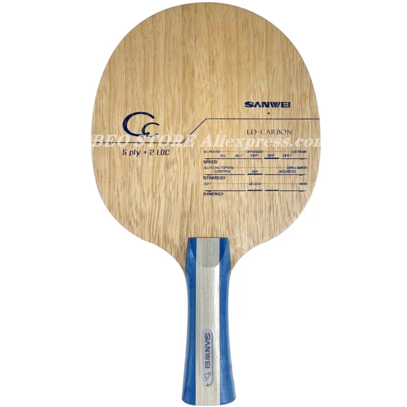 SANWEI CC ostrze do tenisa stołowego 5 drewna + 2 węgla OFF + + trening bez pudełka rakietka do ping-ponga bat paddle tenis de mesa