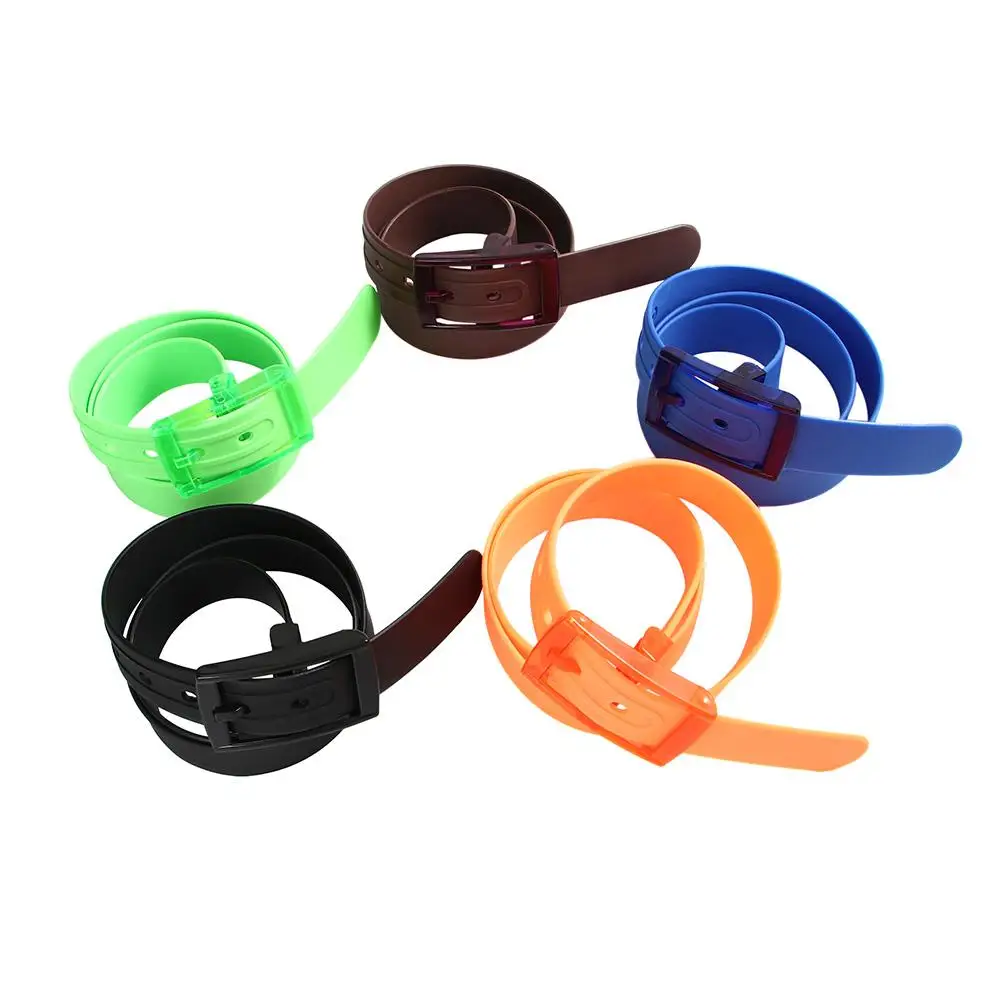 

Plastic Buckle Prevent Allergy Cummerbund Waist Belt Strap Plastic Buckle Ceinture Belts Silicone Belt Casual Belts Waistband