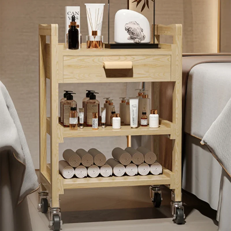 عربة لجماليات تصفيف الشعر تحميل عربة مساعدة صالون تجميل عربات التجميل المهنية الأثاث Carrelli #3