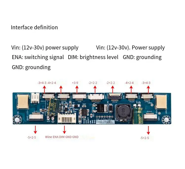 Multi-interface led constant current board General booster board led constant current driving board Gold-08E for backlight const