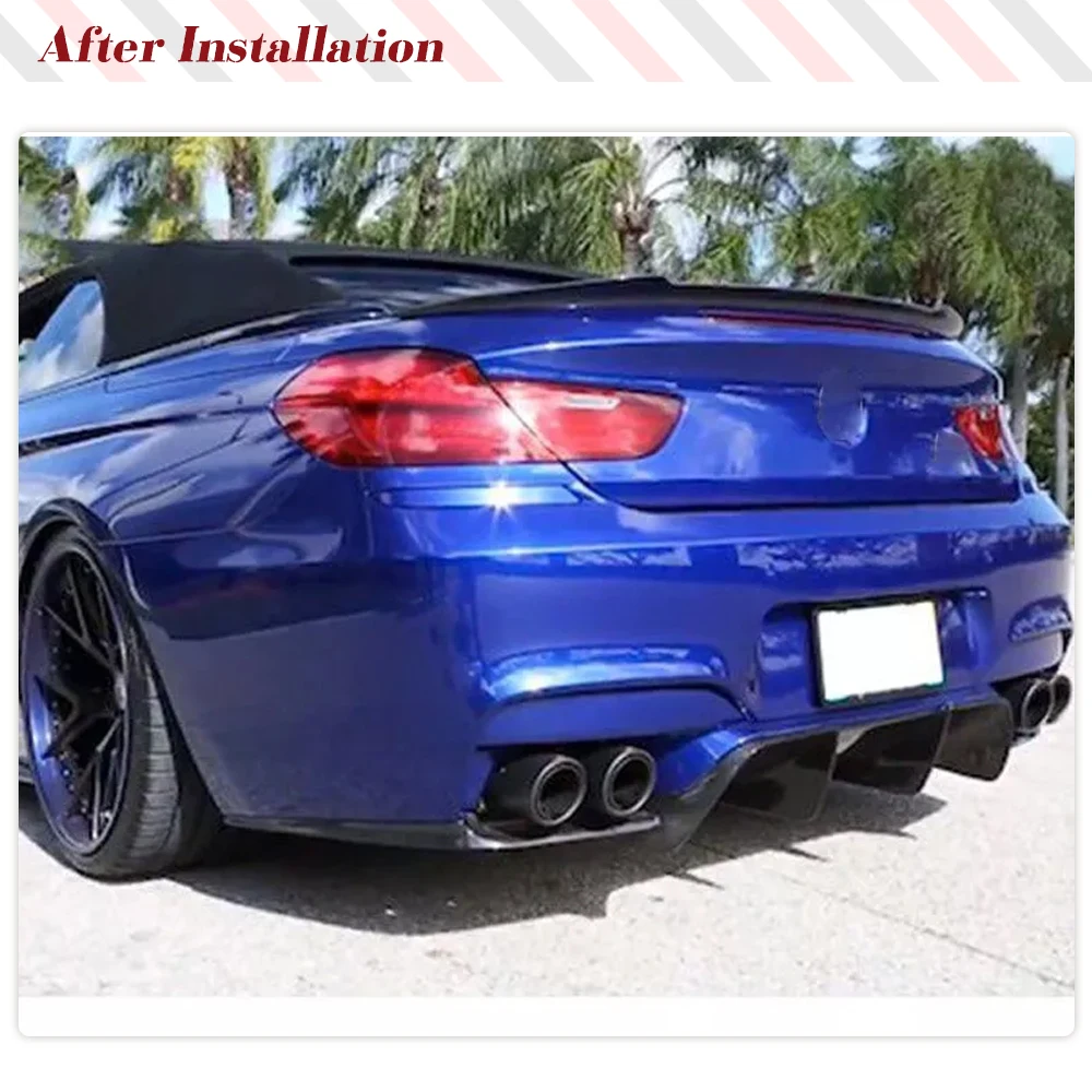 Fit for BMW 6 Series F12 640i 650i M6 Convertible 2013-2018 Rear Boot Lid Highkick Wing Lip Carbon Fiber Trunk Racing Spoiler