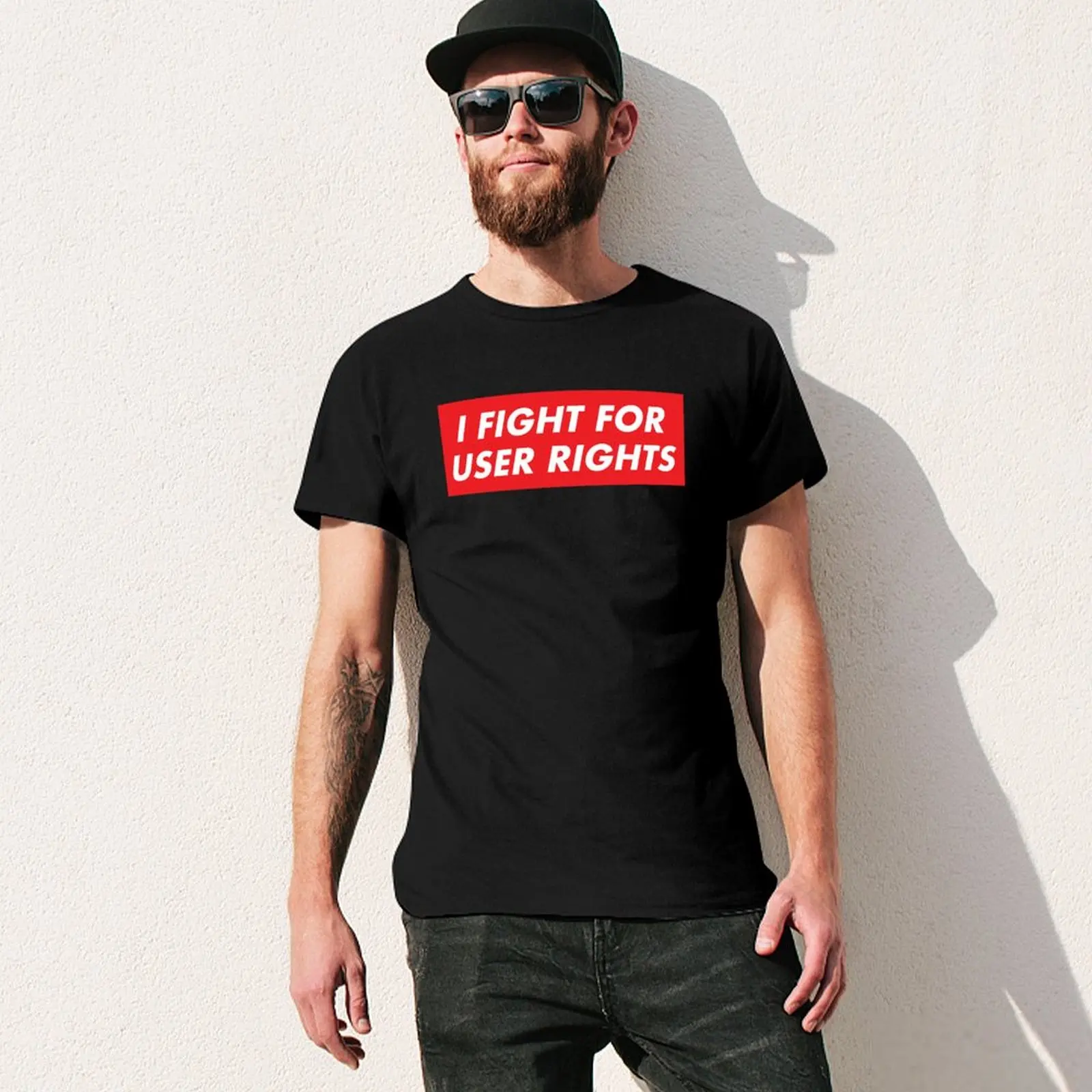 I Fight for User Rights T-Shirt Luxury man blacks designer shirts Louboutins funny t shirts for men