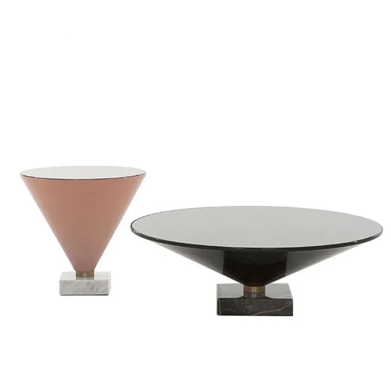 

Мягкий Роскошный Мраморный кофейный столик в минималистическом стиле для гостиной, пример комнаты, боковой столик с рисунком, Круглый фотографический столик