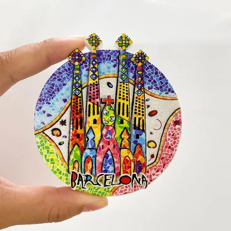 

Barcelona Tourist Souvenirs Gaudí's Church Refrigerator Magnets Personalized Resin Souvenirs Small Gifts Refrigerator Magnets