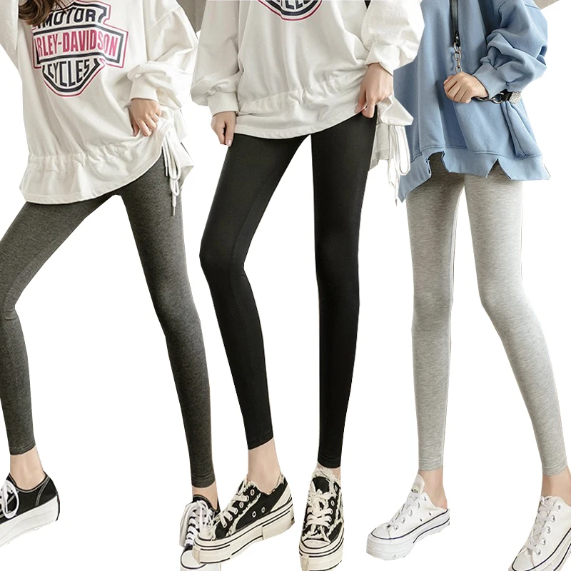 1pcs Leggings For Women Thin Modal Pant Spring Autumn Slim Elastic High-Waisted Plus Size Sports Fitness Leggings