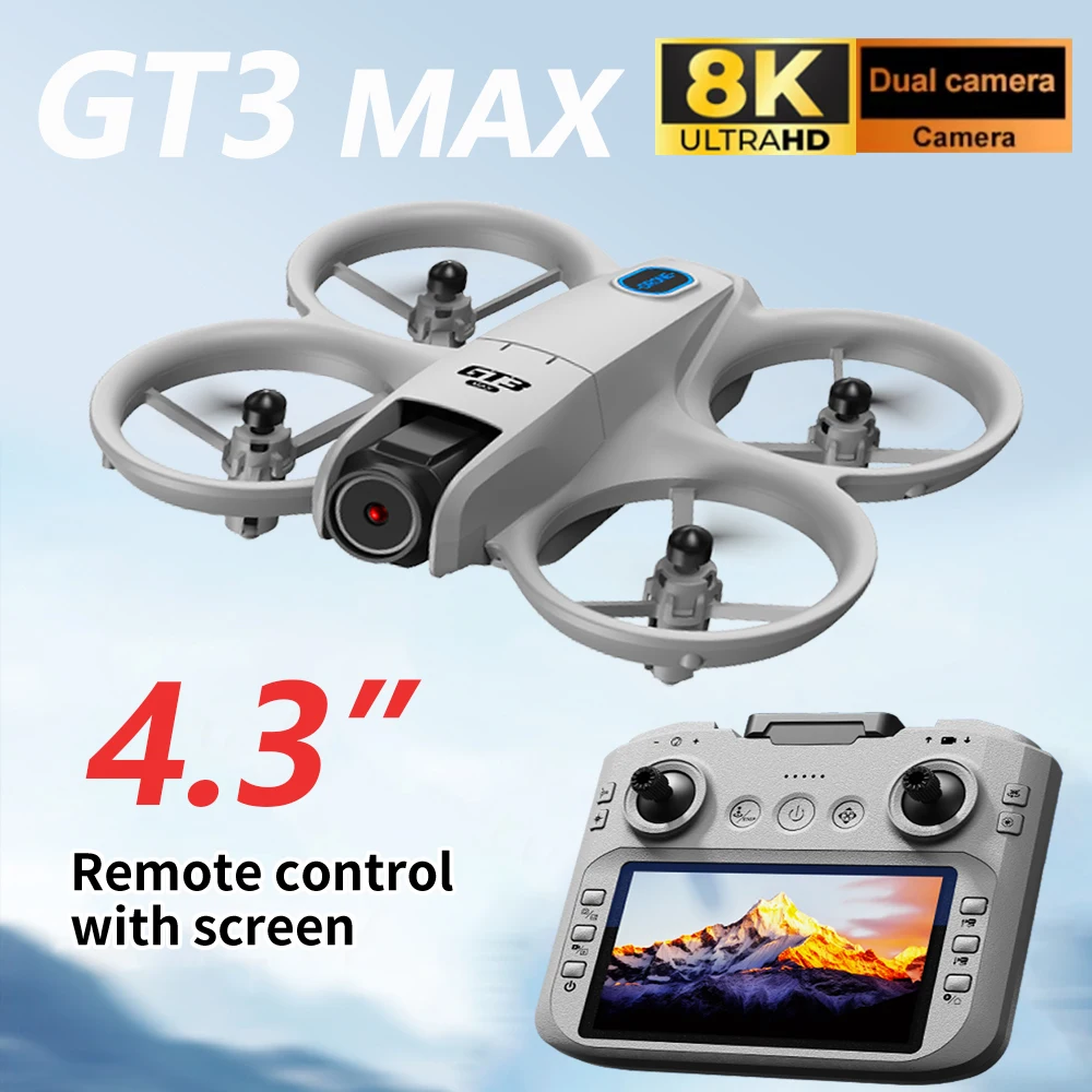 New GT3 MAX Mini Drone 5G GPS Professional 8K HD Aerial Photography Remote Control Aircraft HD Dual Camera Quadcopter Toys Gifts