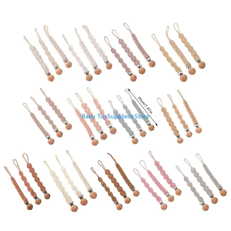 R1WF 3PCS Baby Chain Chain Infant Pacifier حامل للأطفال الصغار حديثي الولادة