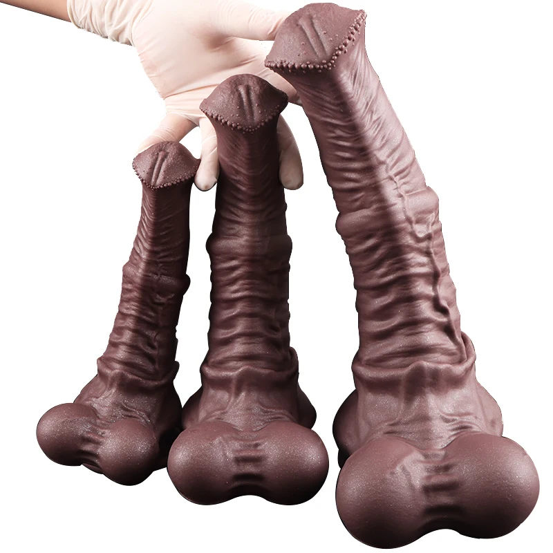 Realistic Horse Dildo Xxl Soft Skin Silicone Animal Dildos Big 3Size Horse Giant Penis Sex Toys Plug Anaĺ Xxl Adult Toys For Man