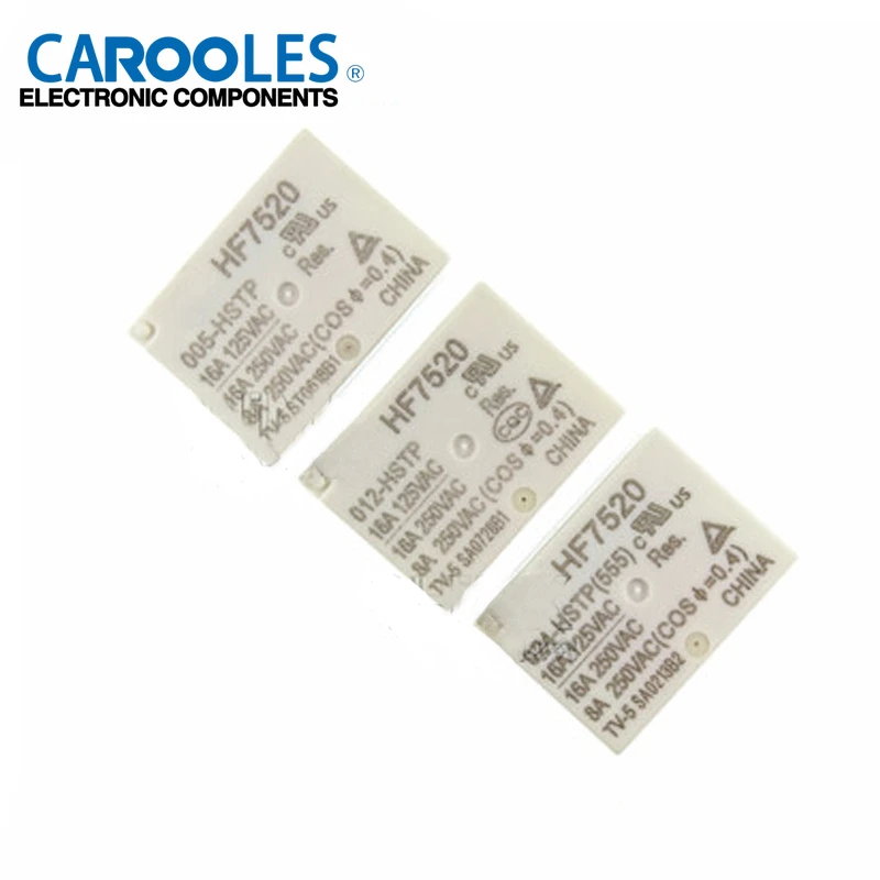 Relay DIP4 HF7520- 005 012 024 -HSTP 5VDC 12VDC 24VDC 16A 4pin