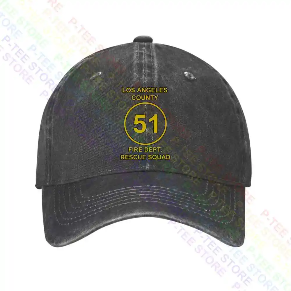 Los Angeles County Squad 51 Fire Dept Emergency Baseball Cap Snapback Caps Knitted Bucket Hat