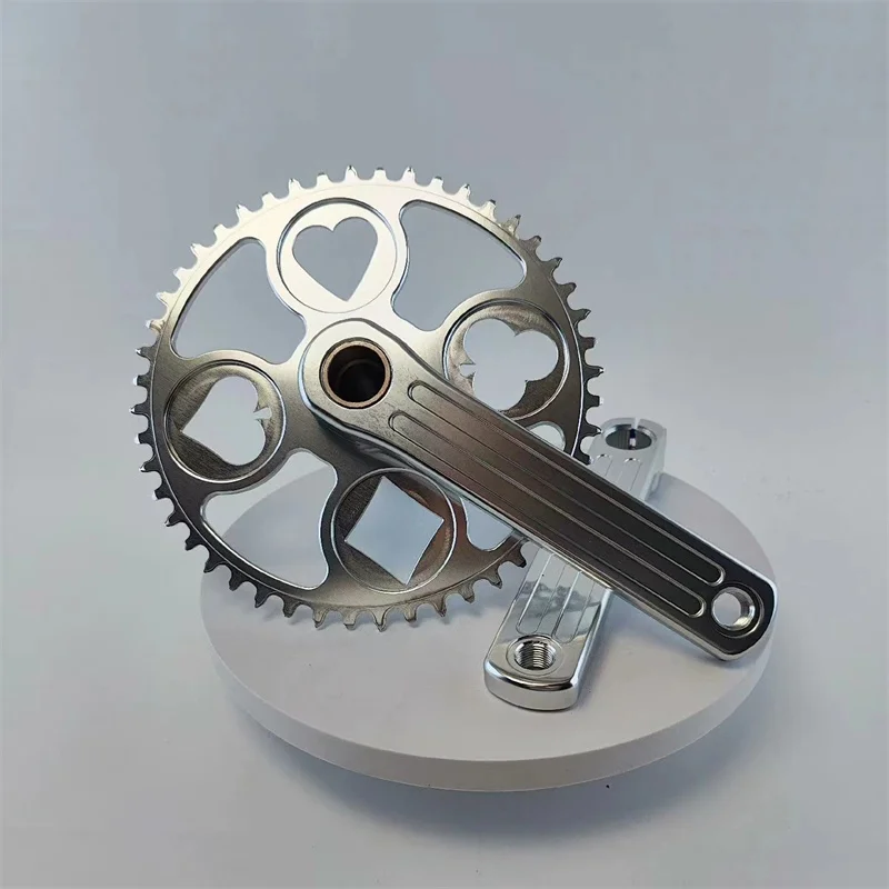 

Road bike crankset gravel XC polished silver crank BB chainring 48T 50T for brompton for birdy 8 9 10 11 12speed