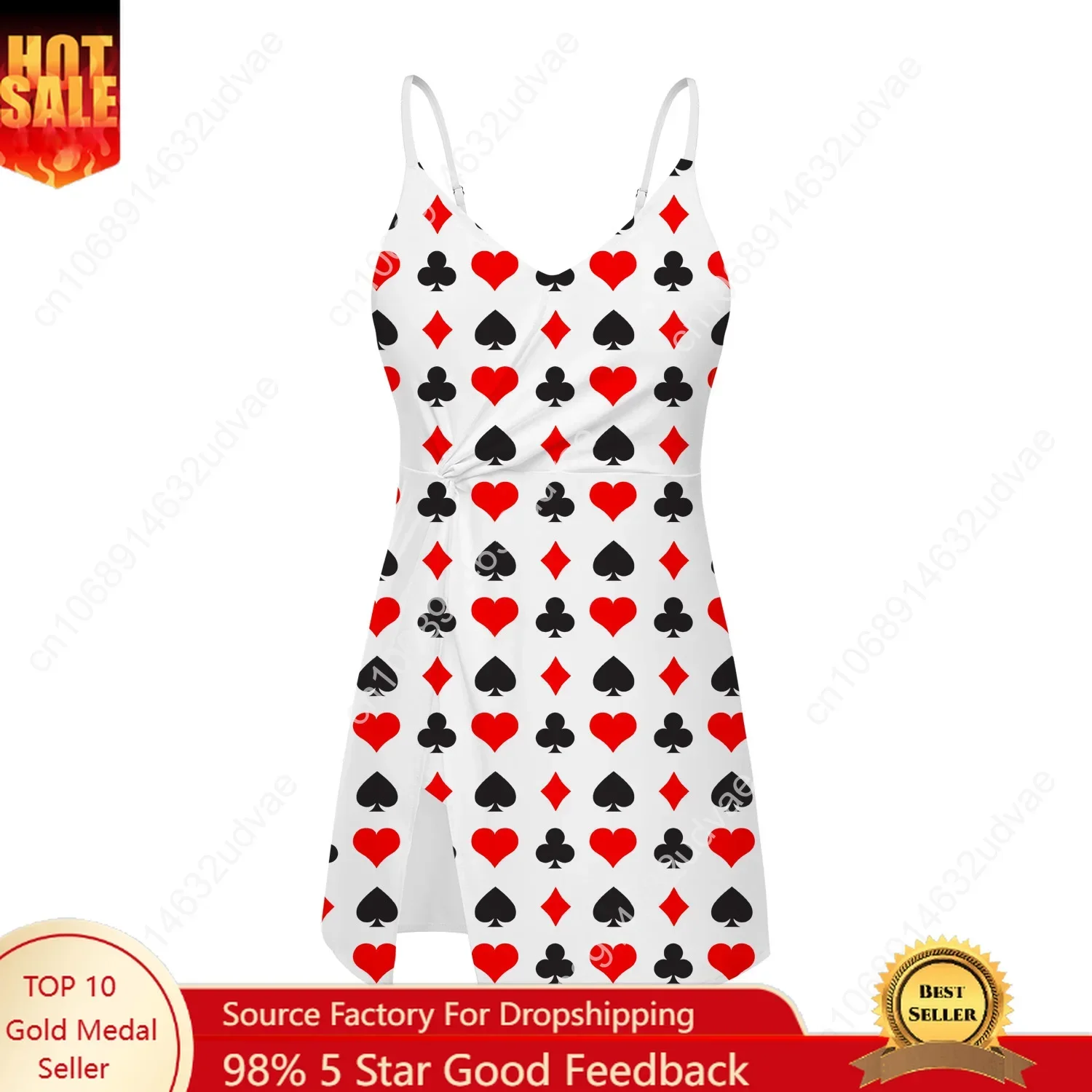 Playing Cards Sling Dress Swimsuit Womens Bathing Suits Personalized Fashion Swimwear Pool Party Bikini Custom Made Beachwear