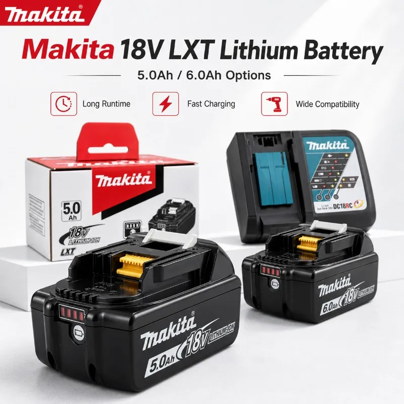 Ma Kita 18V 6Ah Lithium Ion Battery, Replacement for BL1815 BL1830B BL1850B BL1860B LXT Cordless