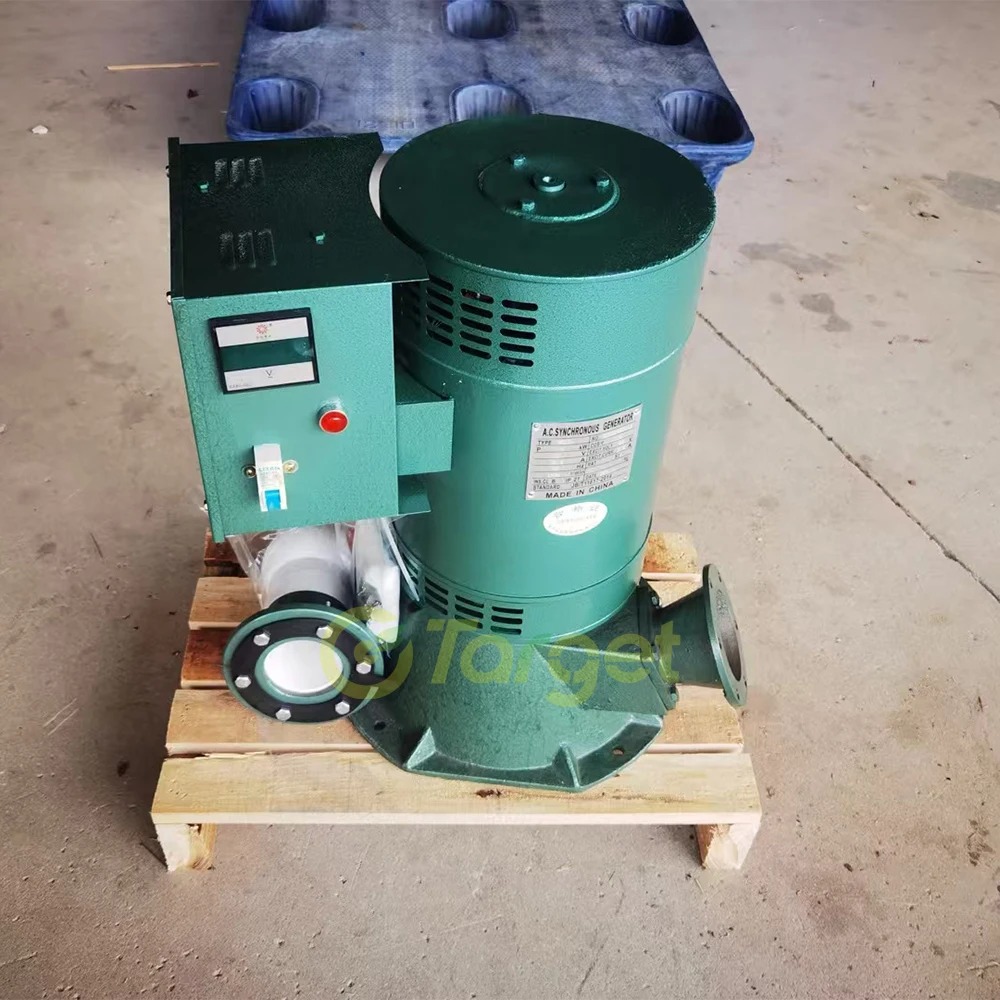 Generator 30KW 220V 380V 50Hz Aluminum Alloy Turbine Hydroelectric Generator Household Miniature Inclined Water Force Generator