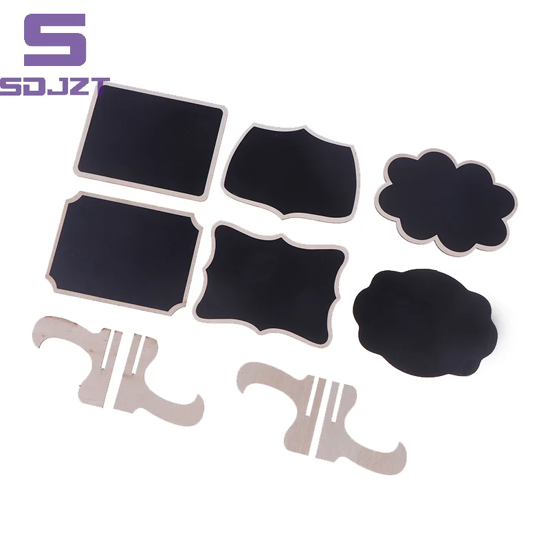10pcsMessage Board Mini Easel Stand Wooden Writing Board Black Memo Props Table Place Card Birthday