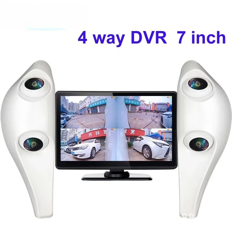 Car RV Camper Front Rearview Left Right     Dual Lens Electronic Mirror Side Rear Back Blind Spot View with BSD