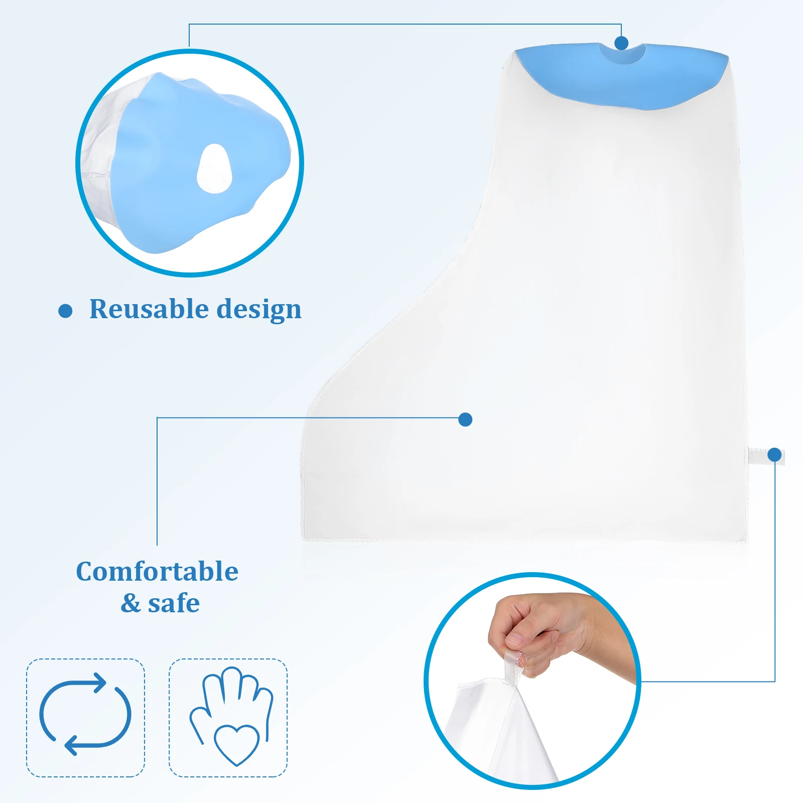 Capa para pés à prova d'água, bota de chuveiro, protetor de gel de sílica fundido para adultos, abertura elástica, reutilizável para armazenamento de secagem