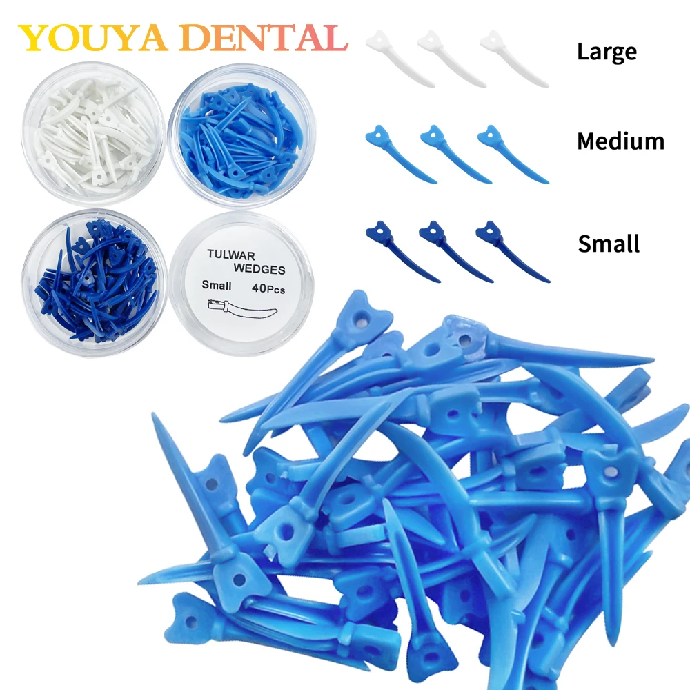

40Pcs Dental Tulwar Wedges Refill Wedge For Sectional Matrix System Interproximal Disposable Plastic Wedges Dentistry Product