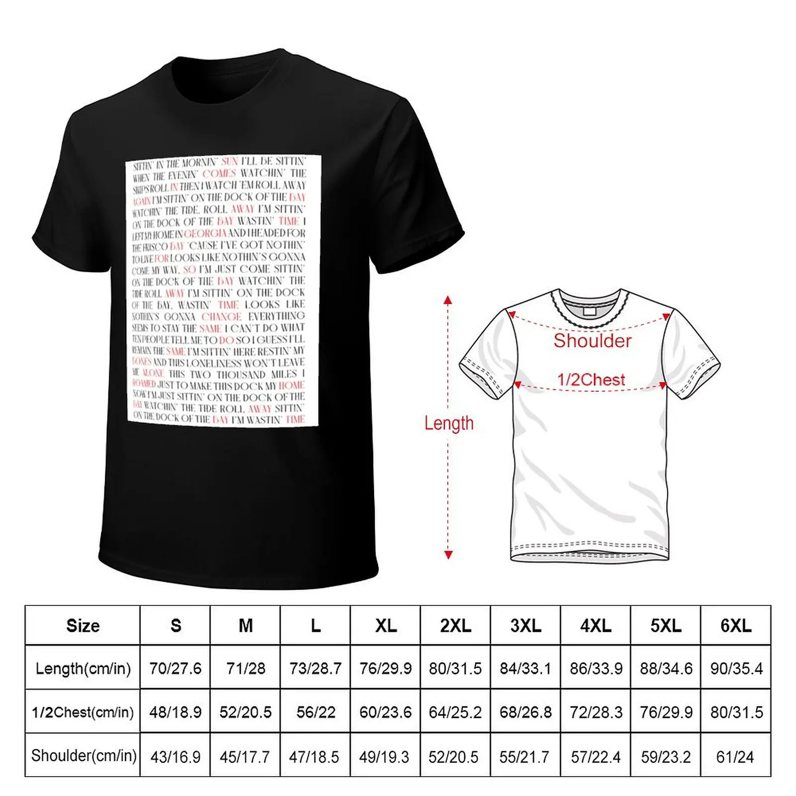 Otis Redding - (Sittin' On) The Dock of the Bay T-Shirt Modern Print Casual T-Shirt