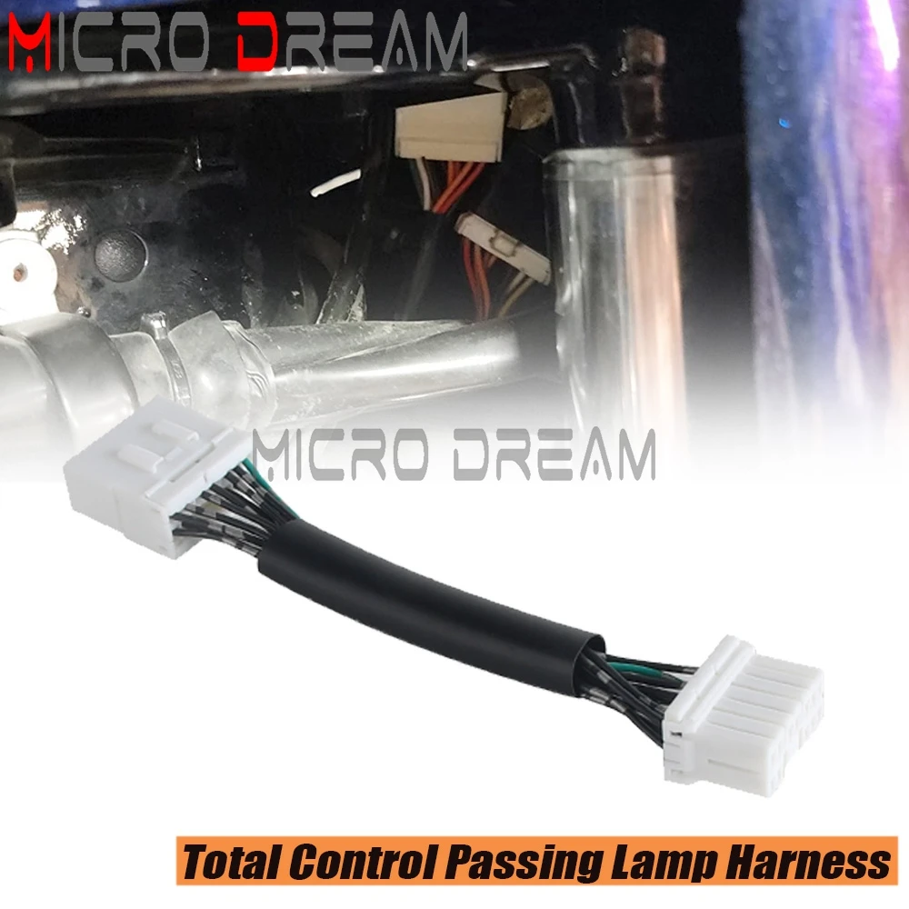 Motorcycle Total Control Passing Lamp Connected Harness Adapter Overtake Light Wiring Plastic For Harley FLHT Touring 1998-2013