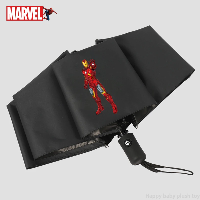 Marvel Captain America Sunumbrella Marvel Iron Man Regenschirm Sommer Sonnenschirm UV-Regenschirm Multifunktionaler Klappschirm