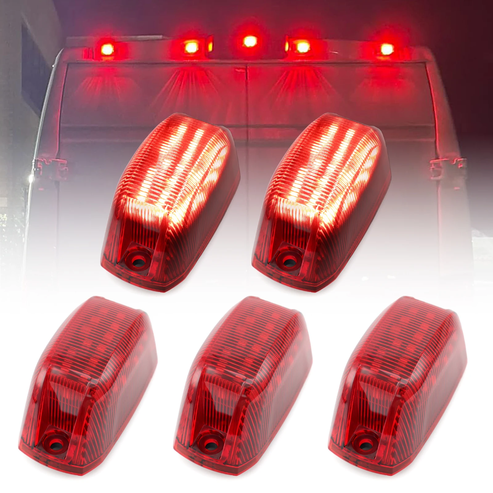 

5 шт. светодиодные габаритные фонари на крышу задней кабины для ProMaster 1500 2500 3500 (файлифт) 2014 2015 2016 2017 2018 2019-2023 68169776AD