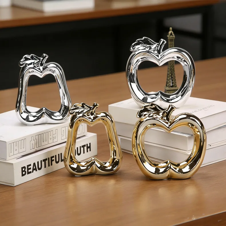 

light luxury lucky Ping An apple ornament high-end living room wine cabinet TV cabinet decoration entrance creative decoration