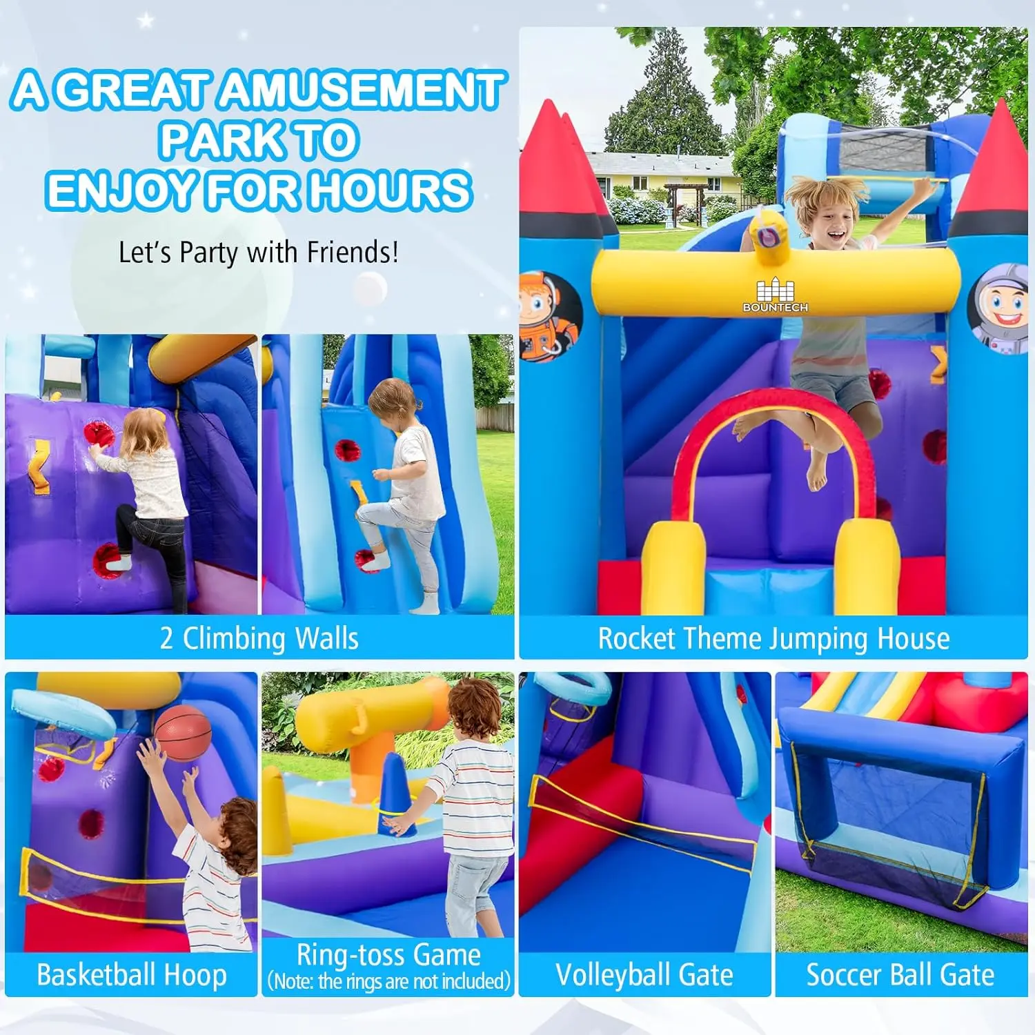 Nadmuchiwana zjeżdżalnia wodna, 18x16,5 stopy Mega Park zjeżdżalni z Bounce House z podwójnymi zjeżdżalniami do zabawy wyścigowej, ogromny basen plusk, zjeżdżalnie wodne