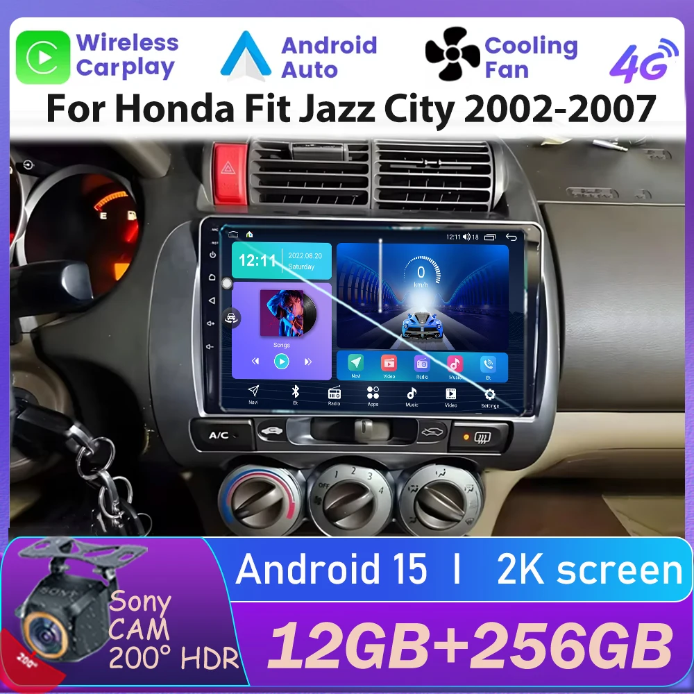 

Car Radio For HONDA FIT JAZZ RHD LHD 2002-2007 Android Carplay Multimedia Auto Player Stereo 4G WiFi GPS Navigation 2din DVD DSP