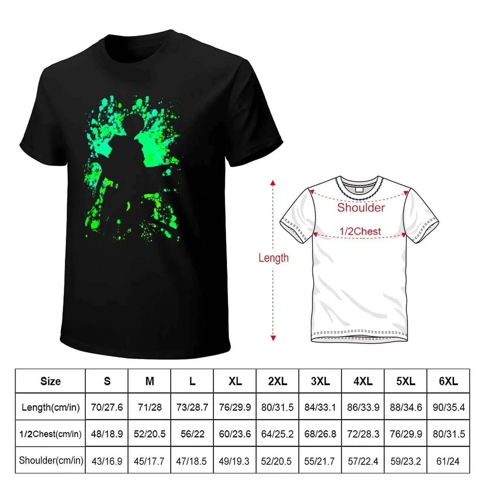 Levi Inspired Paint Splatter Anime Shirt T-Shirt anime clothes graphics vintage mens workout shirts