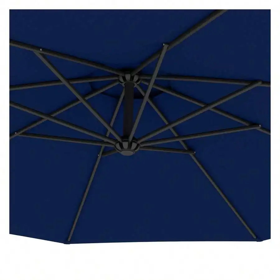 

10 Ft Cantilever Patio Umbrella Offset Outdoor Market Umbrella With UV Protection Blue