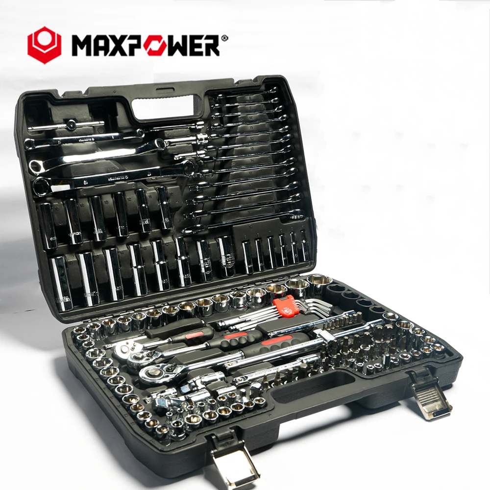 Maxpower Workshop 150 Pieces Car Repair Tool Set Socket Wrench Mechanic Kit