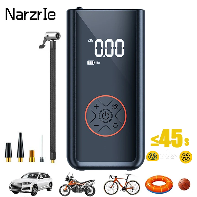 

150PSI автомобильный воздушный насос 150PSI воздушный компрессор надувной для автомобилей, мотоциклов, велосипедный электрический насос для накачивания шин с двойным источником питания