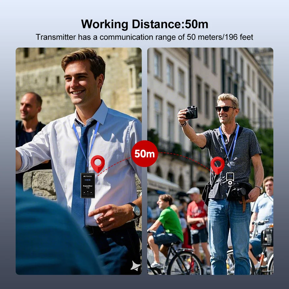 Retekess T130 sistema de guía de viaje inalámbrico, receptores transmisores para traducción de Iglesia, excursión, fábrica, entrenamiento, ciclismo