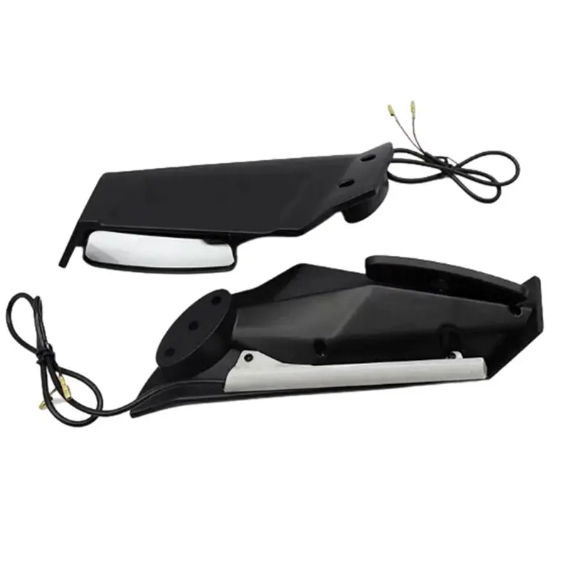 Motorcycle Fairing Winglet LED Turn Signal Light With Rearview Mirror For Honda CBR650R CBR500R CBR400R-T48C