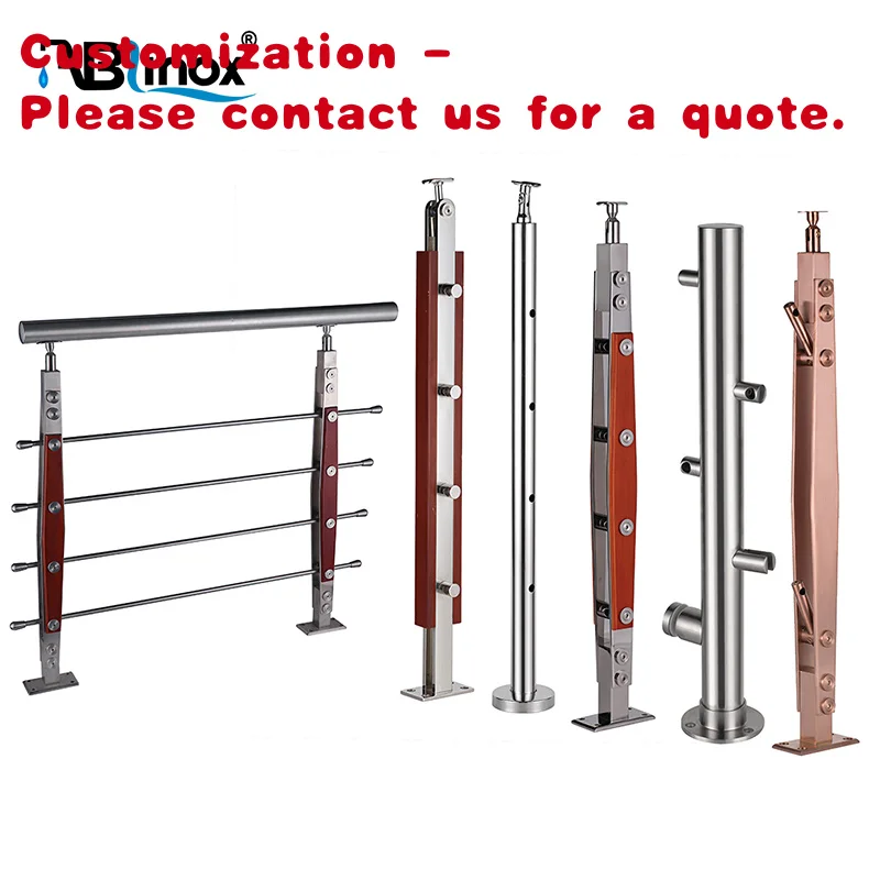 

custom.Stairs Railing Staircase 304 Stainless Steel Baluster/wood Glass Railing Stair Handrail Post Rails Accessories