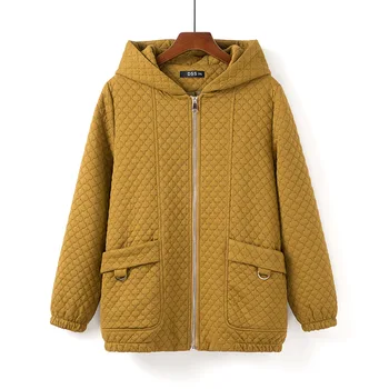 Damen Plus Size Reiß verschluss Jacke Herbst Freizeit kleidung Mode Abutilon Striatum Form Outwear Kurve Kapuzen mäntel c2 005