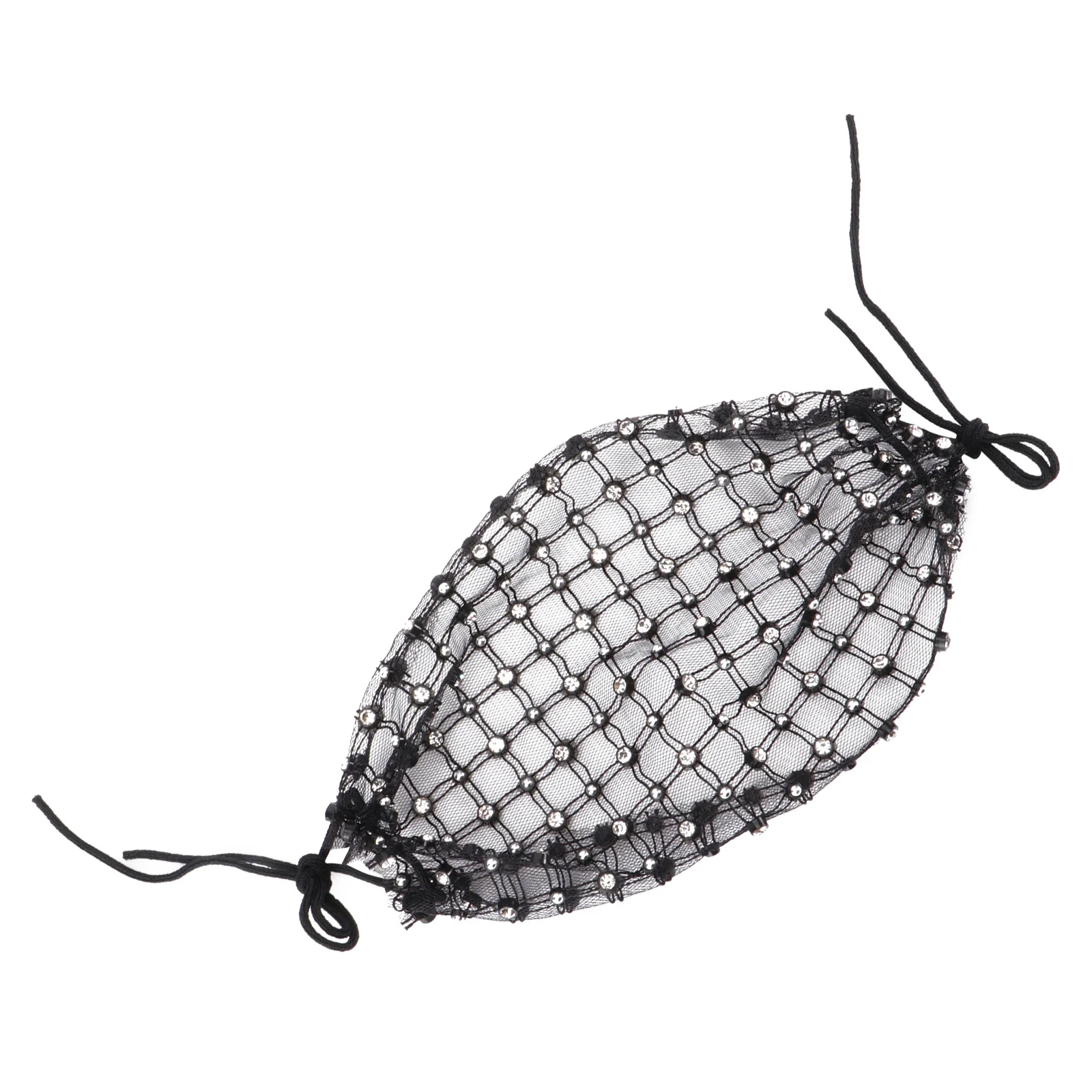 1 Buah Masker Wajah Berhias Berlian Imitasi untuk Festival Pesta, Kerudung Dekoratif dari Benang Jala, Kostum, Ornamen Wajah, Penutup Wajah Dekoratif