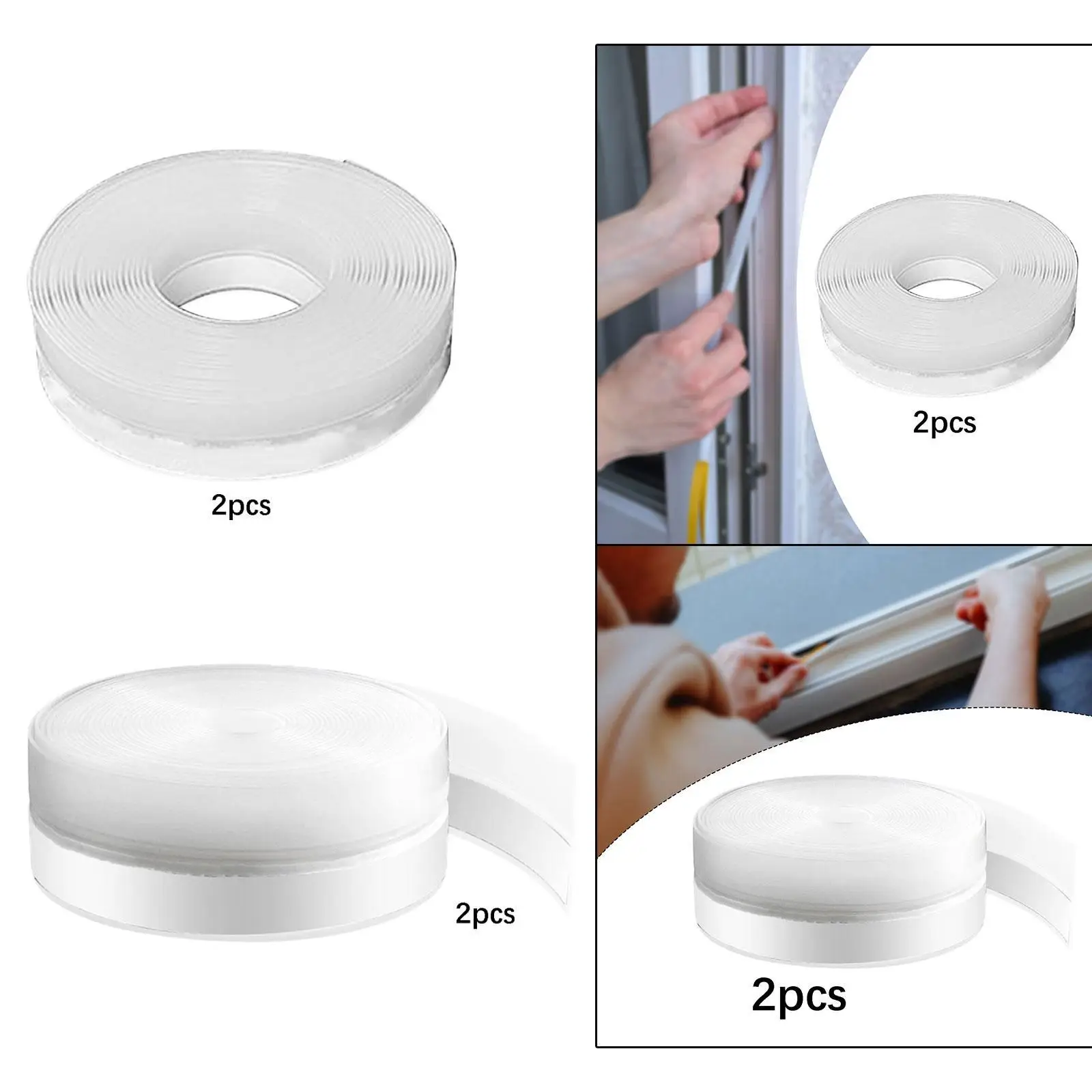 Door Weatherstrip TPE Rubber Seal Adhesive Door Sealer Thermal Insulation Window Sealing for Cold Seasons