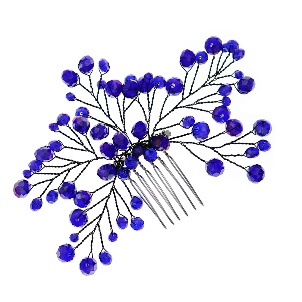 

Elegant Crystal Hair Comb Wedding Bridal Rhinestone Headpiece Bridesmaid Party Design Durable Skin-Friendly Headcomb