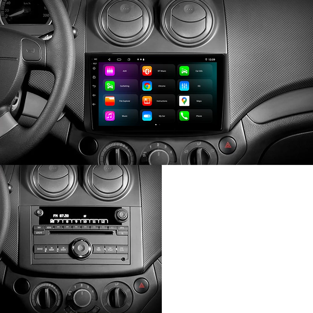 JIULUNET 8 Core Android 12 For Chevrolet Aveo T250 2006 - 2012 Nexia 1 2020 - 2022 car radio android Auto Multimedia GPS Carplay