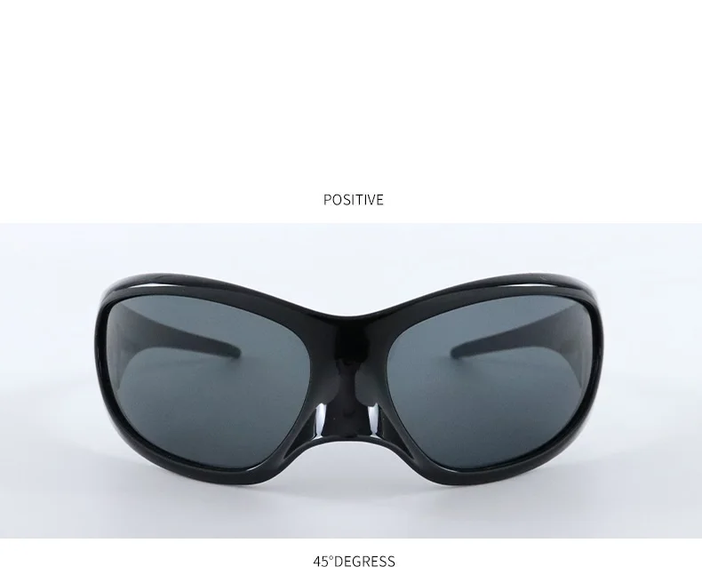Neue Mode Y2K Sonnenbrillen für Frauen Vintage Einzigartige Sexy Sonnenbrillen für Männer Hip-Hop Punk Brillen Damen Schwarz Silber Spiegelgläser – Detail 5